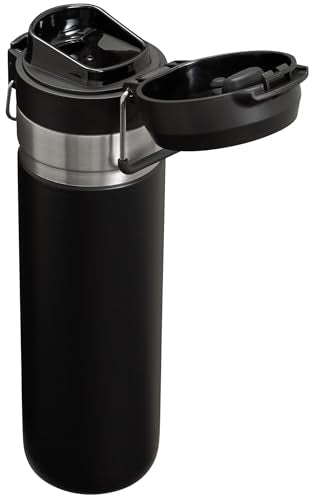 Stanley Quick Flip GO Water Bottle 24 oz | Push Button Lid | Leakproof and Packable for Travel and Sports | Insulated Stainless Steel | BPA - Free | Azure - 7DAY'S