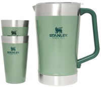 Stanley Stay - Chill Pitcher 64 oz | Cold Water, Beer, and Drink Pitcher with Lid | Large Capacity Durable Beverage Container with Handle | Insulated Stainless Steel | BPA - Free | Ash - 7DAY'S