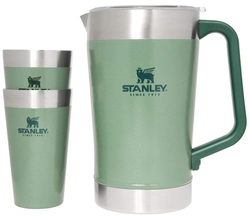 Stanley Stay - Chill Pitcher 64 oz | Cold Water, Beer, and Drink Pitcher with Lid | Large Capacity Durable Beverage Container with Handle | Insulated Stainless Steel | BPA - Free | Ash - 7DAY'S