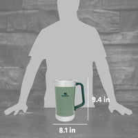 Stanley Stay - Chill Pitcher 64 oz | Cold Water, Beer, and Drink Pitcher with Lid | Large Capacity Durable Beverage Container with Handle | Insulated Stainless Steel | BPA - Free | Ash - 7DAY'S
