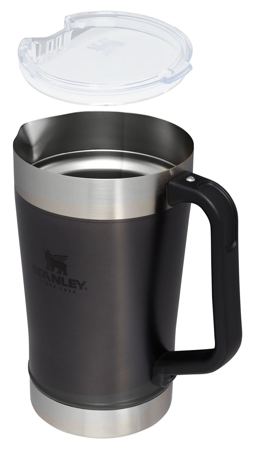 Stanley Stay - Chill Pitcher 64 oz | Cold Water, Beer, and Drink Pitcher with Lid | Large Capacity Durable Beverage Container with Handle | Insulated Stainless Steel | BPA - Free | Ash - 7DAY'S