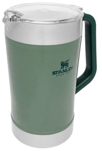 Stanley Stay - Chill Pitcher 64 oz | Cold Water, Beer, and Drink Pitcher with Lid | Large Capacity Durable Beverage Container with Handle | Insulated Stainless Steel | BPA - Free | Ash - 7DAY'S