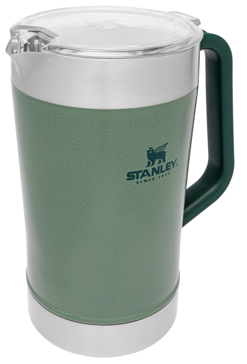 Stanley Stay - Chill Pitcher 64 oz | Cold Water, Beer, and Drink Pitcher with Lid | Large Capacity Durable Beverage Container with Handle | Insulated Stainless Steel | BPA - Free | Ash - 7DAY'S