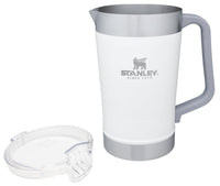 Stanley Stay - Chill Pitcher 64 oz | Cold Water, Beer, and Drink Pitcher with Lid | Large Capacity Durable Beverage Container with Handle | Insulated Stainless Steel | BPA - Free | Ash - 7DAY'S