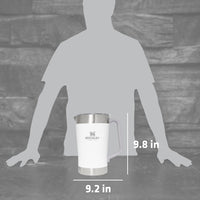 Stanley Stay - Chill Pitcher 64 oz | Cold Water, Beer, and Drink Pitcher with Lid | Large Capacity Durable Beverage Container with Handle | Insulated Stainless Steel | BPA - Free | Ash - 7DAY'S