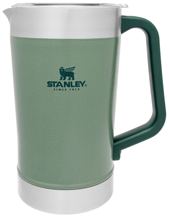 Stanley Stay - Chill Pitcher 64 oz | Cold Water, Beer, and Drink Pitcher with Lid | Large Capacity Durable Beverage Container with Handle | Insulated Stainless Steel | BPA - Free | Ash - 7DAY'S