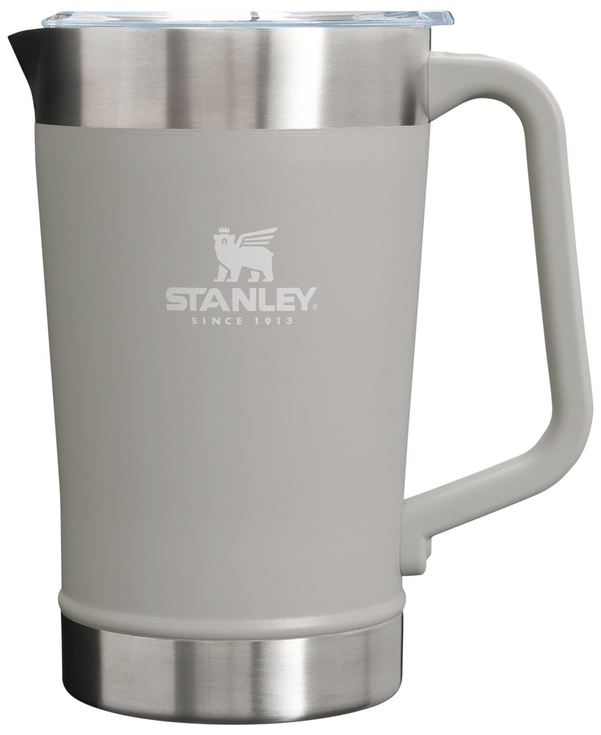 Stanley Stay - Chill Pitcher 64 oz | Cold Water, Beer, and Drink Pitcher with Lid | Large Capacity Durable Beverage Container with Handle | Insulated Stainless Steel | BPA - Free | Ash - 7DAY'S
