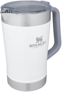 Stanley Stay - Chill Pitcher 64 oz | Cold Water, Beer, and Drink Pitcher with Lid | Large Capacity Durable Beverage Container with Handle | Insulated Stainless Steel | BPA - Free | Ash - 7DAY'S
