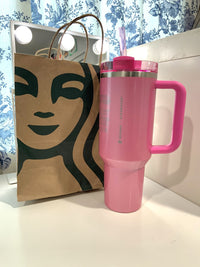 Stanley X Starbucks 2023 Holiday Collab 40 oz Pink Tumbler Mug - 7DAY'S