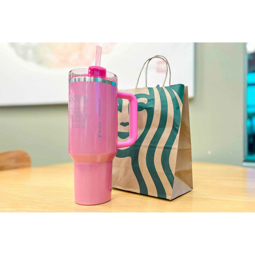 Stanley X Starbucks 2023 Holiday Collab 40 oz Pink Tumbler Mug - 7DAY'S