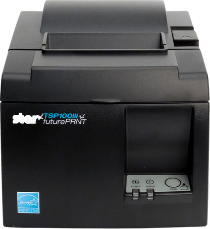 Star Micronics TSP143IIIBi Bluetooth Thermal Receipt Printer for iOS, Android, and Windows with Auto - cutter and Internal Power Supply - Gray - 7DAY'S