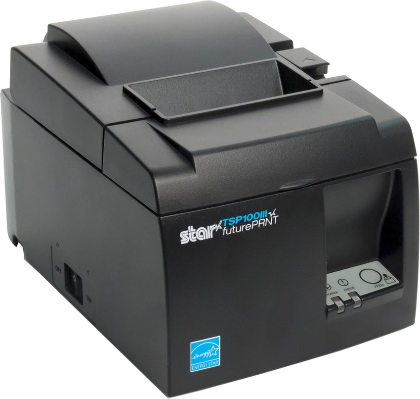 Star Micronics TSP143IIIBi Bluetooth Thermal Receipt Printer for iOS, Android, and Windows with Auto - cutter and Internal Power Supply - Gray - 7DAY'S