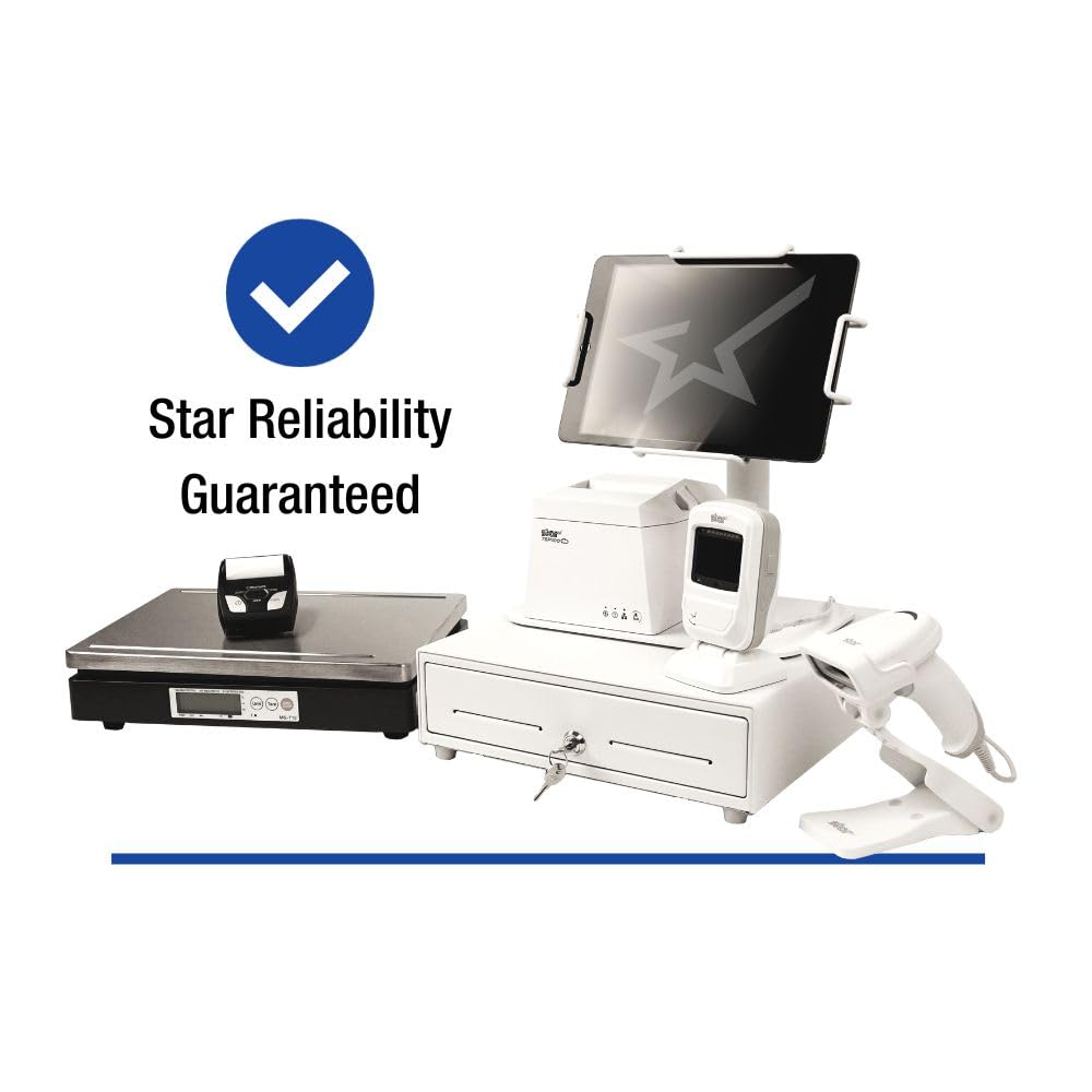 Star Micronics TSP143IIIBi Bluetooth Thermal Receipt Printer for iOS, Android, and Windows with Auto - cutter and Internal Power Supply - Gray - 7DAY'S