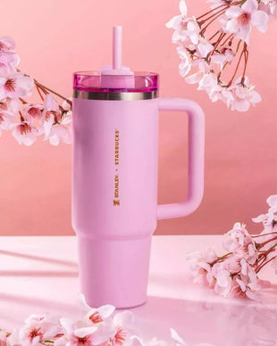 Stanley X Starbucks Pink Rosa 40oz + free Silicone 3pcs + free 1 Extra straw