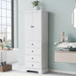 Storage Cabinet with 2 Doors and 4 Drawers for Bathroom, Office, Adjustable Shelf, MDF Board with Painted Finish - 7DAY'S