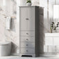 Storage Cabinet with 2 Doors and 4 Drawers for Bathroom, Office, Adjustable Shelf, MDF Board with Painted Finish - 7DAY'S