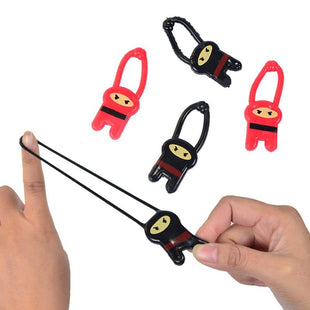 Stretchy Flying Ninjas Elastic Slingshot Toys For Boys & Girls; Great Birthday Gift & Party Favors Idea Eco-Friendly BPA-Free Materials