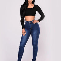 Stretchy Skinny Jeans; High - Rise Slim Fit Jeans; Versatile Pants For Every Day; Women's Clothing & Denim - 7DAY'S