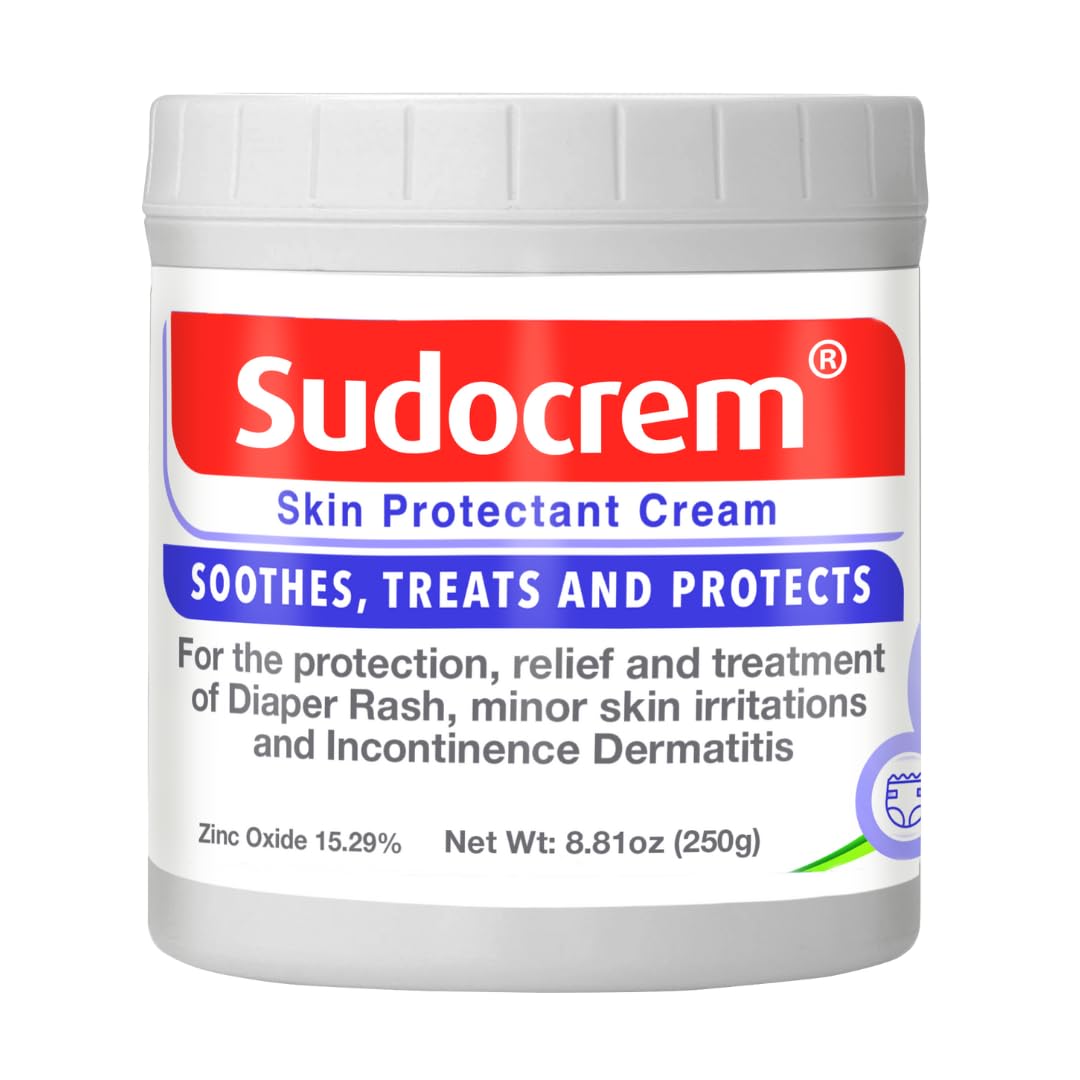 Sudocrem Diaper Rash Cream Soothes, Treats and Protects Baby's Skin, Triple Action Formula Helps Prevent Diaper Rash, 15.29% Zinc Oxide - 4.4oz (125g) - 7DAY'S