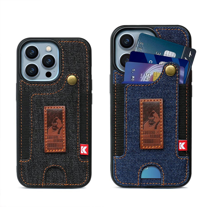 Suitable for iPhone 13pro phone case Apple 14 card wrist strap iPhone 14 phone case - 7DAY'S