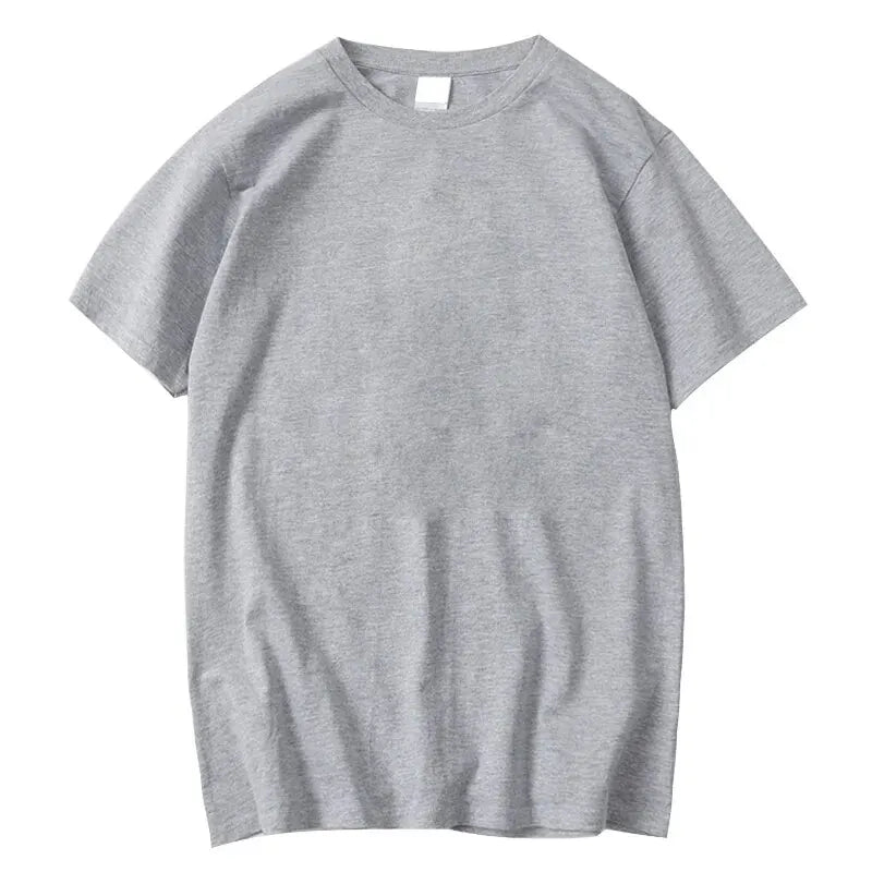 Summer Casual Men's T-Shirt Solid Color Soft and Loose Round Neck Top for Men Loose Soft Cool Cotton Male Short Sleeve Tees - 7DAY'S