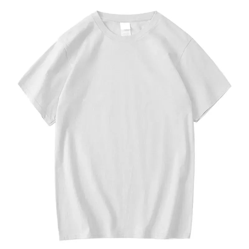 Summer Casual Men's T-Shirt Solid Color Soft and Loose Round Neck Top for Men Loose Soft Cool Cotton Male Short Sleeve Tees - 7DAY'S