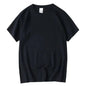 Summer Casual Men's T-Shirt Solid Color Soft and Loose Round Neck Top for Men Loose Soft Cool Cotton Male Short Sleeve Tees - 7DAY'S