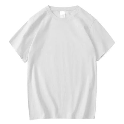 Summer Casual Men's T-Shirt Solid Color Soft and Loose Round Neck Top for Men Loose Soft Cool Cotton Male Short Sleeve Tees - 7DAY'S