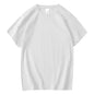 Summer Casual Men's T-Shirt Solid Color Soft and Loose Round Neck Top for Men Loose Soft Cool Cotton Male Short Sleeve Tees - 7DAY'S