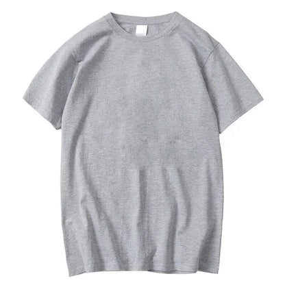 Summer Casual Men's T-Shirt Solid Color Soft and Loose Round Neck Top for Men Loose Soft Cool Cotton Male Short Sleeve Tees - 7DAY'S