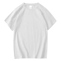 Summer Casual Men's T-Shirt Solid Color Soft and Loose Round Neck Top for Men Loose Soft Cool Cotton Male Short Sleeve Tees - 7DAY'S