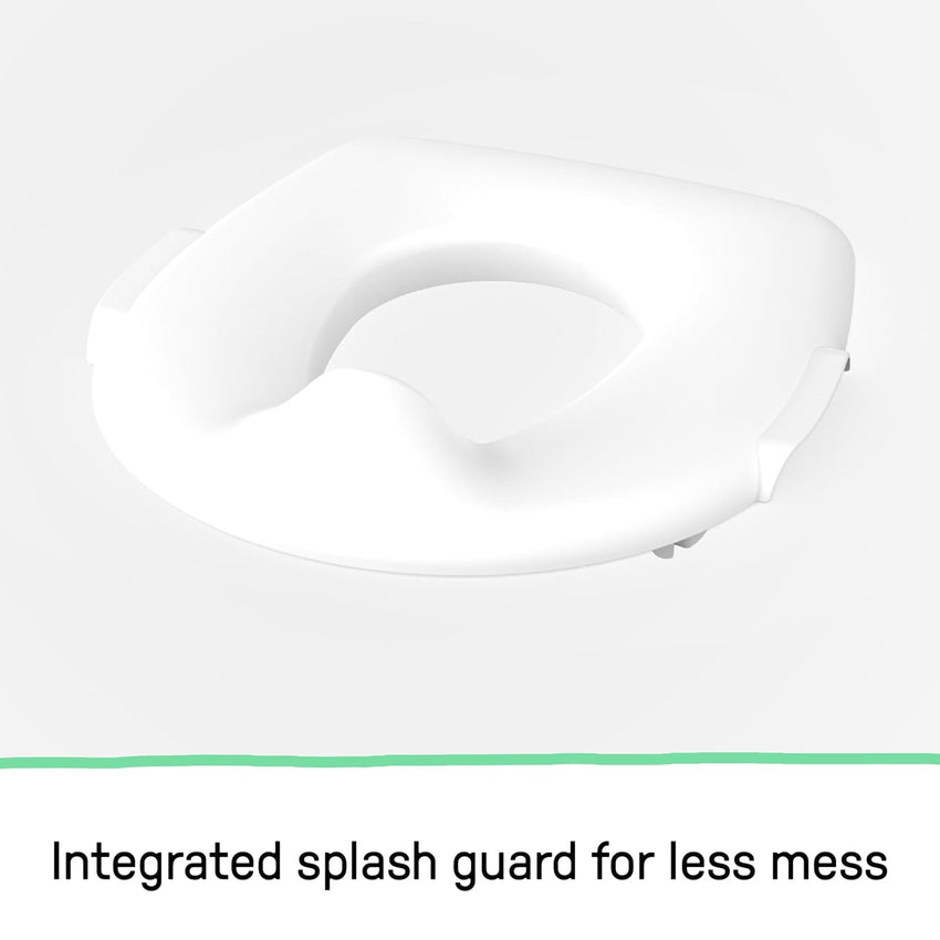 Summer Infant by Ingenuity My Size Potty Pro in White, Toddler Potty Training Toilet, Lifelike Flushing Sound, for Ages 18 Months+, Up to 50 Pounds - 7DAY'S