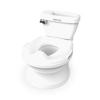 Summer Infant by Ingenuity My Size Potty Pro in White, Toddler Potty Training Toilet, Lifelike Flushing Sound, for Ages 18 Months+, Up to 50 Pounds - 7DAY'S