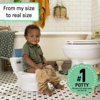 Summer Infant by Ingenuity My Size Potty Pro in White, Toddler Potty Training Toilet, Lifelike Flushing Sound, for Ages 18 Months+, Up to 50 Pounds - 7DAY'S