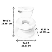 Summer Infant by Ingenuity My Size Potty Pro in White, Toddler Potty Training Toilet, Lifelike Flushing Sound, for Ages 18 Months+, Up to 50 Pounds - 7DAY'S