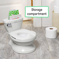 Summer Infant by Ingenuity My Size Potty Pro in White, Toddler Potty Training Toilet, Lifelike Flushing Sound, for Ages 18 Months+, Up to 50 Pounds - 7DAY'S