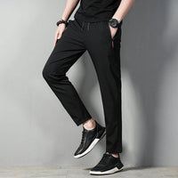 Summer men's casual pants slim fit thin Korean version ice silk pants Jinlun sports pants straight tube quick drying pants - 7DAY'S