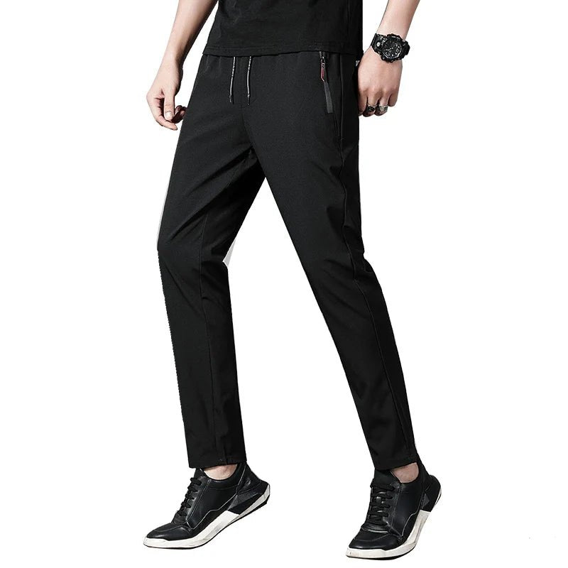 Summer men's casual pants slim fit thin Korean version ice silk pants Jinlun sports pants straight tube quick drying pants - 7DAY'S