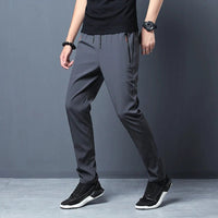 Summer men's casual pants slim fit thin Korean version ice silk pants Jinlun sports pants straight tube quick drying pants - 7DAY'S