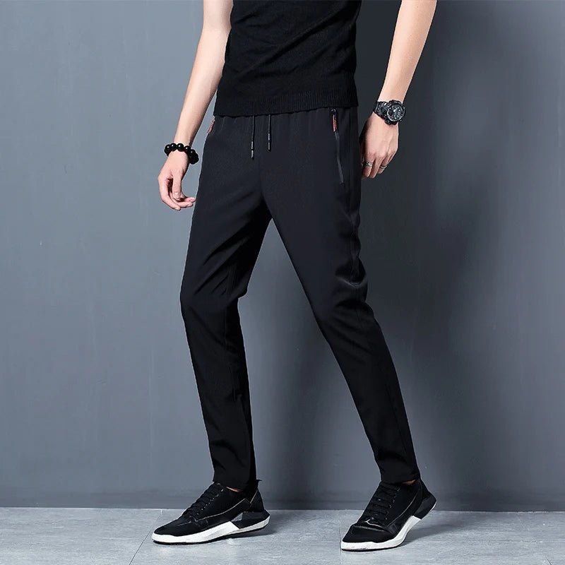 Summer men's casual pants slim fit thin Korean version ice silk pants Jinlun sports pants straight tube quick drying pants - 7DAY'S