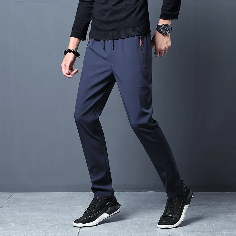 Summer men's casual pants slim fit thin Korean version ice silk pants Jinlun sports pants straight tube quick drying pants - 7DAY'S