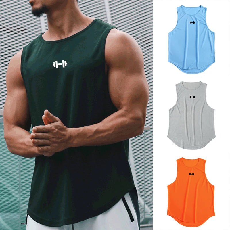 Summer Men's Gym Tank Top Fitness Training Clothing Quick - drying Loose Bodybuilding Sleeveless Shirt Men Fashion Basketball Vest - 7DAY'S