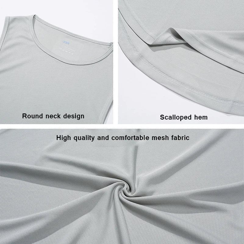 Summer Men's Gym Tank Top Fitness Training Clothing Quick - drying Loose Bodybuilding Sleeveless Shirt Men Fashion Basketball Vest - 7DAY'S