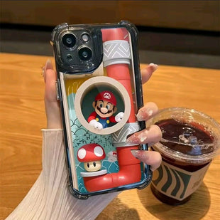 Super Mario 3D Phone Case for Samsung Galaxy S25 S24 S22 S23 Plus Note 20 Ultra 5G S21 S20 S24 FE TPU Cove