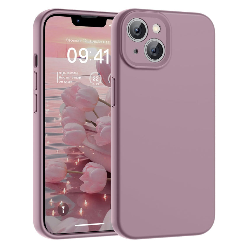 SUPFINE Designed for iPhone 12 Case,Premium Liquid Silicone with [Soft Anti - Scratch Microfiber Lining][Upgraded Camera Protection] Slim Shockproof Protective Phone Case for Men Women Girls,Black - 7DAY'S