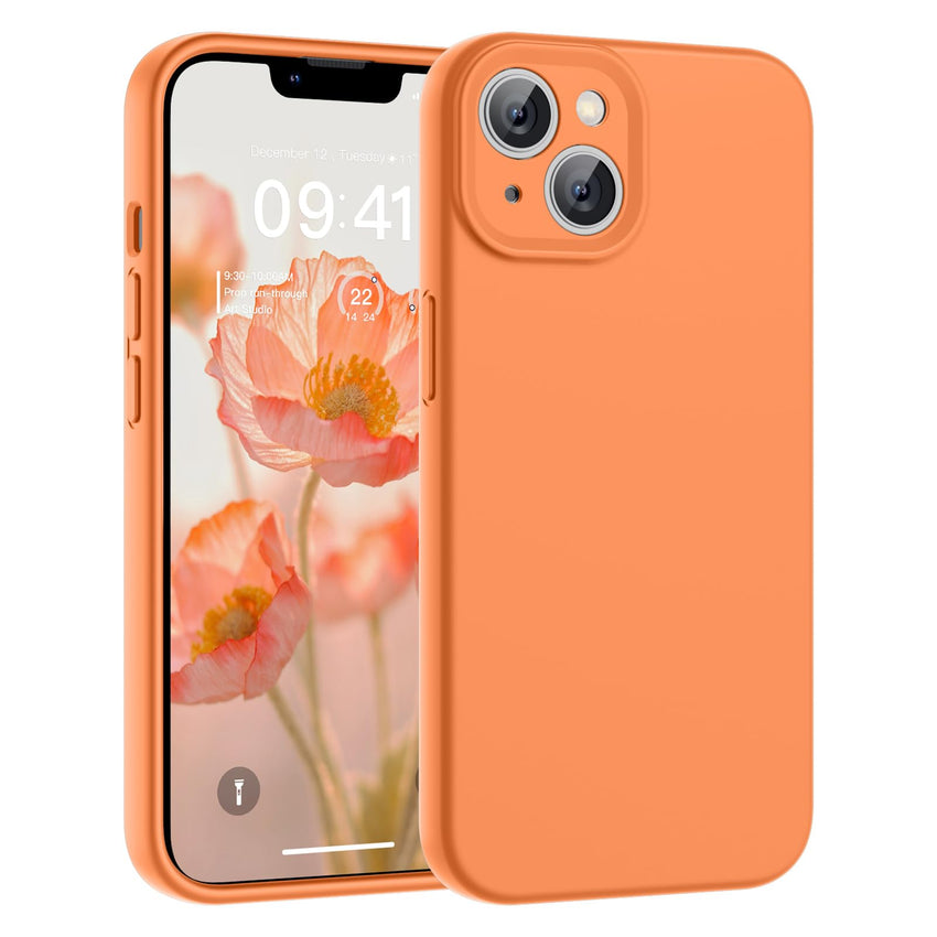 SUPFINE Designed for iPhone 12 Case,Premium Liquid Silicone with [Soft Anti - Scratch Microfiber Lining][Upgraded Camera Protection] Slim Shockproof Protective Phone Case for Men Women Girls,Black - 7DAY'S