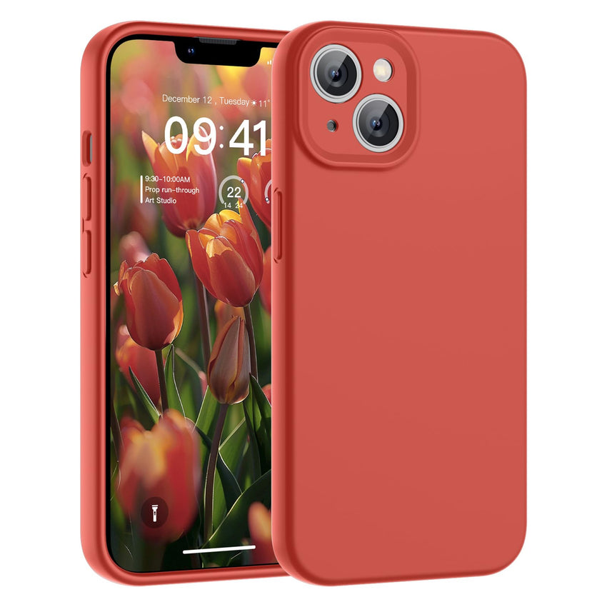SUPFINE Designed for iPhone 12 Case,Premium Liquid Silicone with [Soft Anti - Scratch Microfiber Lining][Upgraded Camera Protection] Slim Shockproof Protective Phone Case for Men Women Girls,Black - 7DAY'S