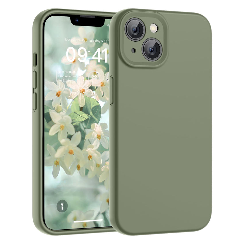 SUPFINE Designed for iPhone 12 Case,Premium Liquid Silicone with [Soft Anti - Scratch Microfiber Lining][Upgraded Camera Protection] Slim Shockproof Protective Phone Case for Men Women Girls,Black - 7DAY'S