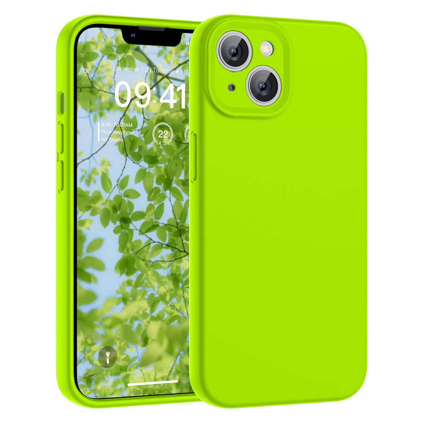 SUPFINE Designed for iPhone 12 Case,Premium Liquid Silicone with [Soft Anti - Scratch Microfiber Lining][Upgraded Camera Protection] Slim Shockproof Protective Phone Case for Men Women Girls,Black - 7DAY'S