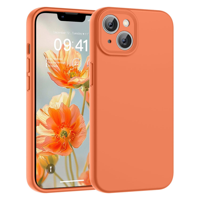 SUPFINE Designed for iPhone 12 Case,Premium Liquid Silicone with [Soft Anti - Scratch Microfiber Lining][Upgraded Camera Protection] Slim Shockproof Protective Phone Case for Men Women Girls,Black - 7DAY'S